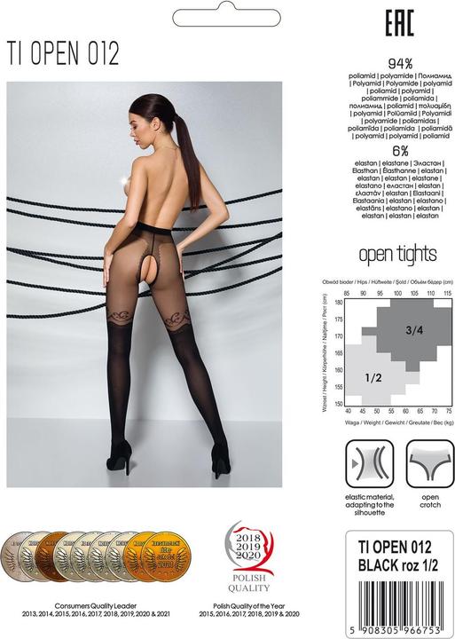 Productafbeelding Passion Broekje ouvert "Thiophene 012" (20/40DEN) (L)
