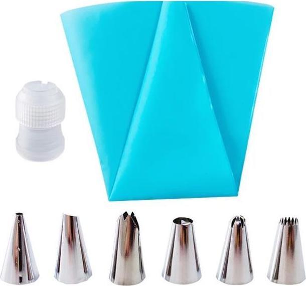 MU Classic Poches à douille en silicone (lot de 8) (Kit de poches à douille)