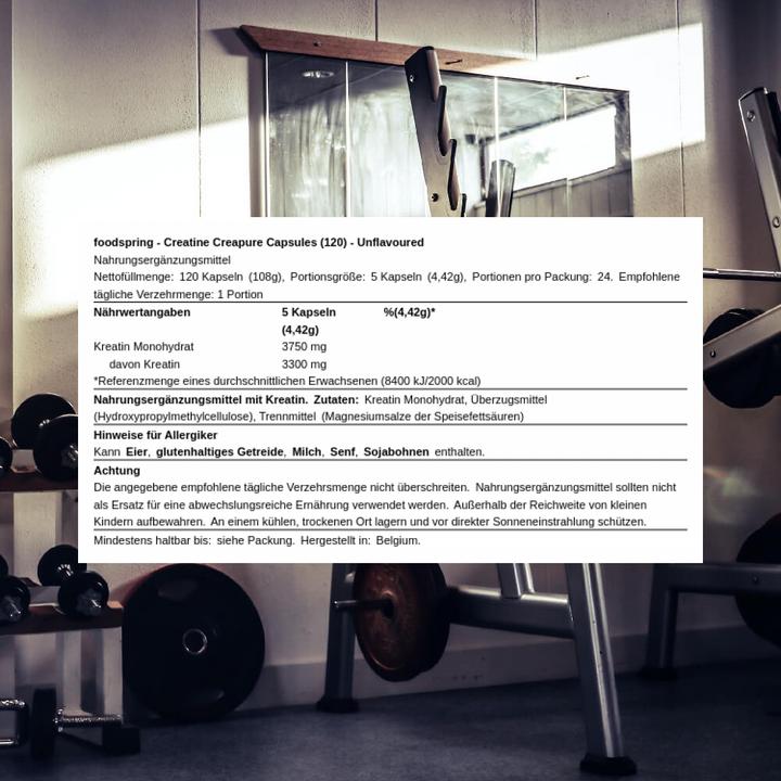 Produktbild Foodspring Creatine (1 Stück, Kapseln, 108 g)