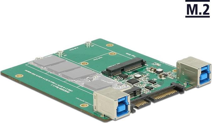Image du produit Delock Convertisseur USB 3.1 Gen 2 USB-B / SATA 22 Pin > M.2 / mSATA