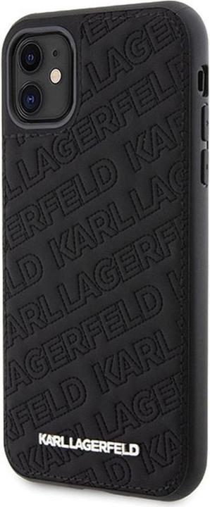 Actual product image Karl Lagerfeld KLHCN61PQKPMK iPhone 11 / Xr 6.1" czarny/black hardcase Quilted K Pattern (Apple iPhone XR, Apple iPhone 11)