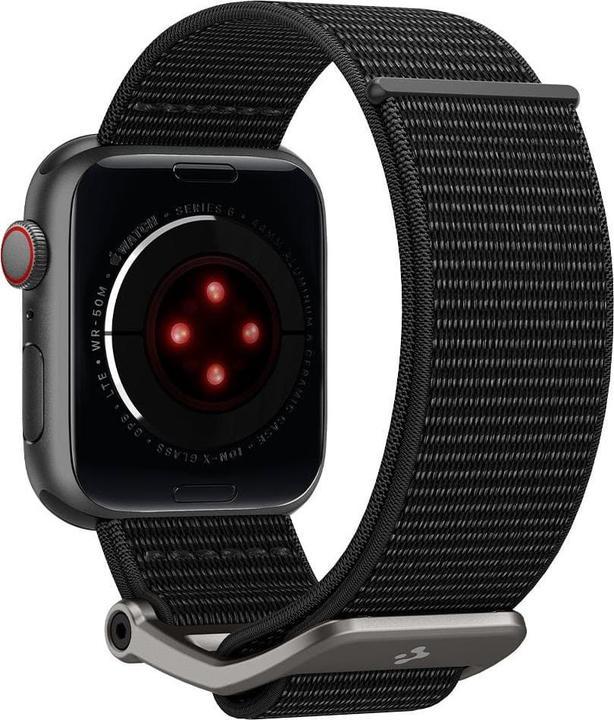 Actual product image Spigen Durapro Flex band for Apple Watch 4 / 5 / 6 / 7 / SE (42 / 44 / 45 mm) black (45 mm, 44 mm, 42 mm, Nylon)