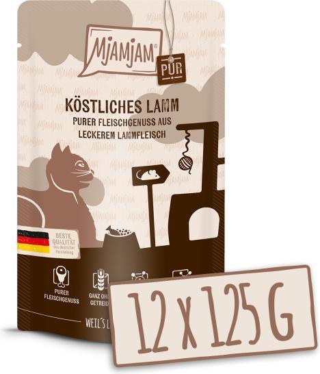 Actual product image Mjamjam Pure meat pleasure - Delicious pure lamb (Adult, 12 pcs., 1500 g)