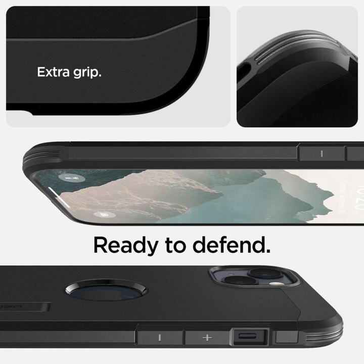 Actual product image Spigen Tough Armor Magsafe iPhone 14 case - Black (Apple iPhone 14)