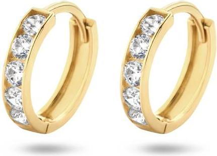 Marie Celeste klemmt Zirkonia - 9 mm - Gold (14K Gelbgold)