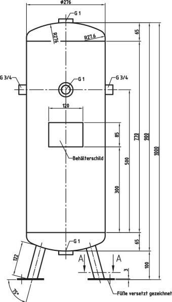 Produktbild Stürmer - Aircraft Druckluftbehälter DB VZ 50/11 V