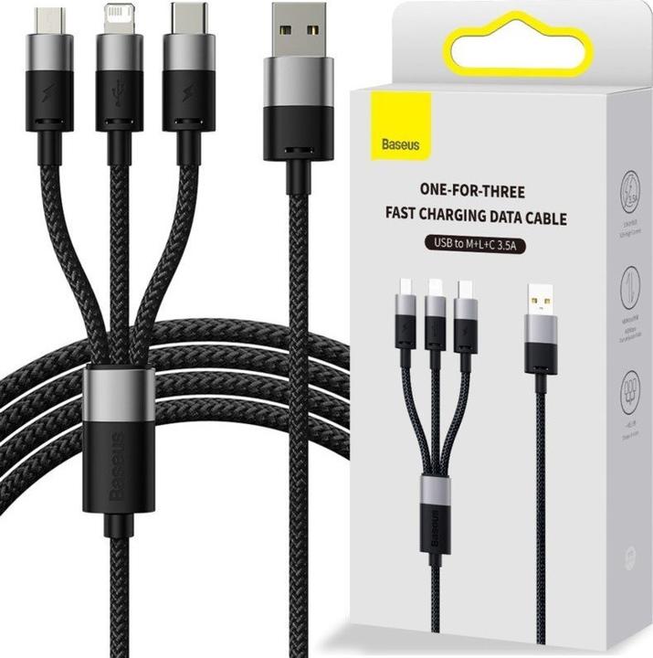 Baseus Cavo di ricarica 3in1 (1.20 m, USB 3.2 Gen 1)