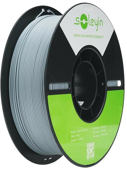 Actual product image Creality Filament Soleyin Ultra-PLA Grau 1.75 mm 1.29 kg (PLA, 1.75 mm, 1290 g, Grey)