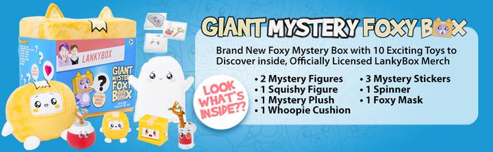 Actual product image Lankybox Giant Foxy Mystery Box Foxy Mystery Box with 10 Exciting Toys to Discover inside, Officiall