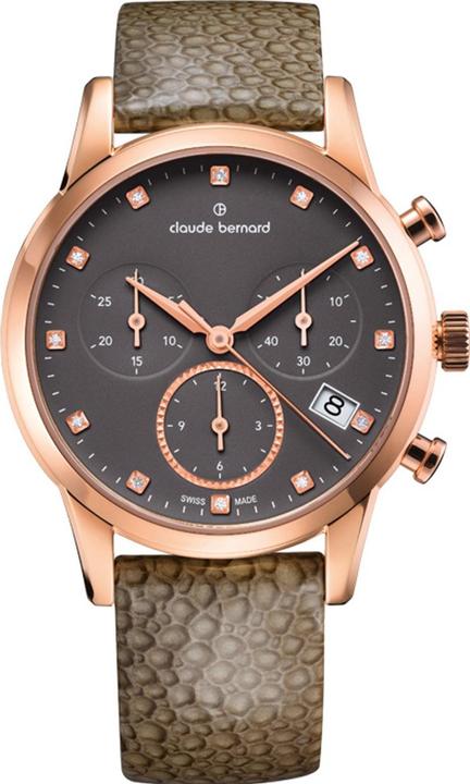 Immagine prodotto Claude Bernard 10231-37R-TAPR1 Damenuhr Classic Chronograph 35mm 5ATM