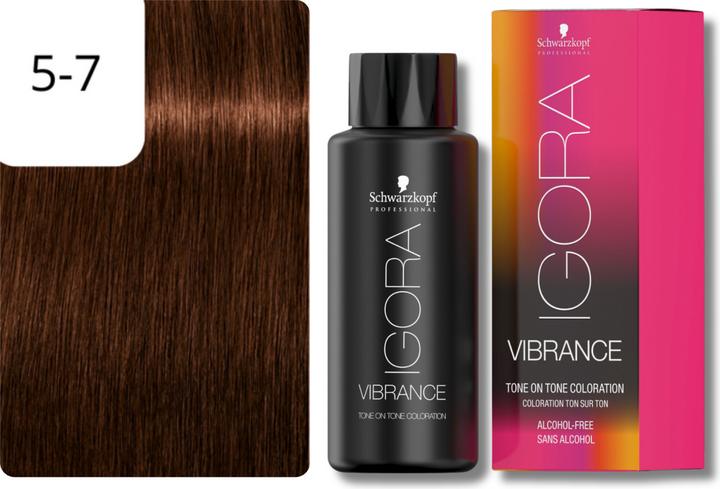 Immagine prodotto Schwarzkopf Professional IGORA VIBRANCE Colorazione tono su tono (5-7 Rame marrone chiaro)