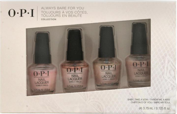 Actual product image OPI Always Bare For You - Mini 4-Pack (Rose, Nude, Taupe, Gel-Effect Nail Polish, Colour paint)