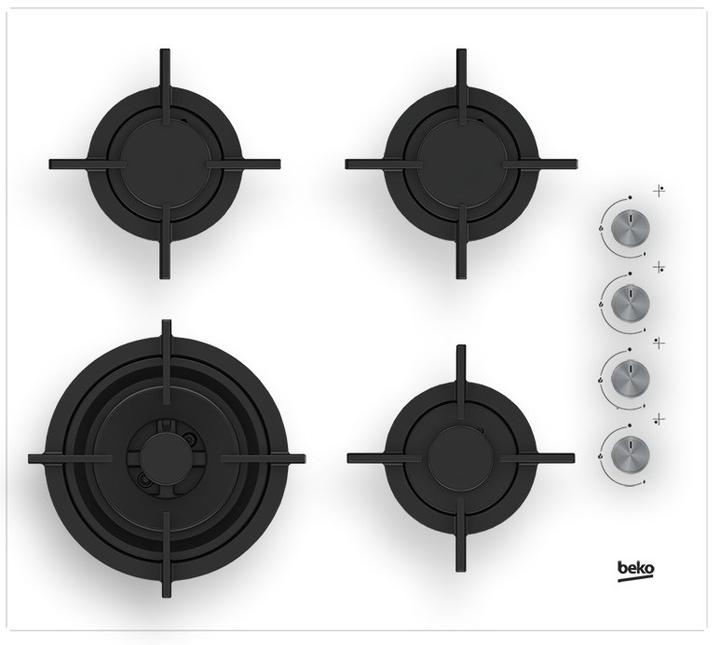 Produktbild Beko HILW64122SW Kochfeld Integriert Gaskochfeld 4 Zone(n)