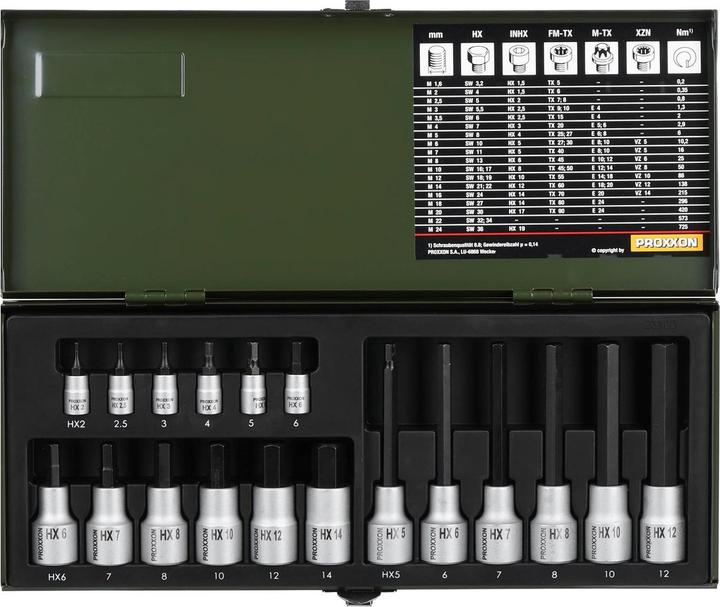 Produktbild Proxxon Steckschlüsselsatz (10  mm, 7 mm, 6 mm, 2.5/8", 12 mm)