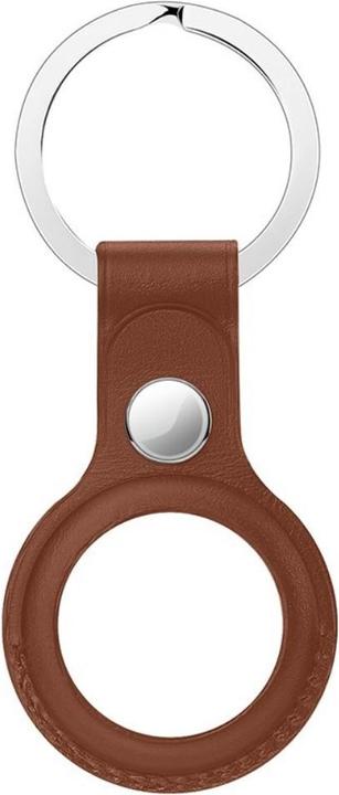 Ueli Express Porte-clés en cuir véritable pour Apple AirTag Marron