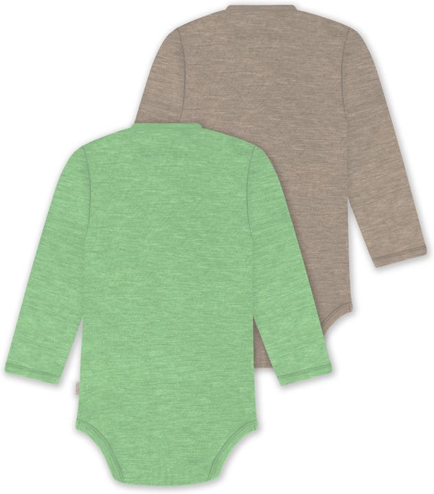 Image du produit Normani Lot de 2 Body bébé bio manches longues Body à langer en laine mérinos garçon et fille - 9353 (86)