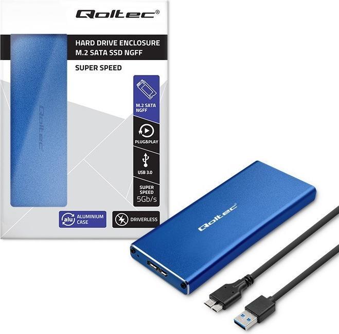 Produktbild Qoltec Aluminium-Gehäuse (M.2 2242)