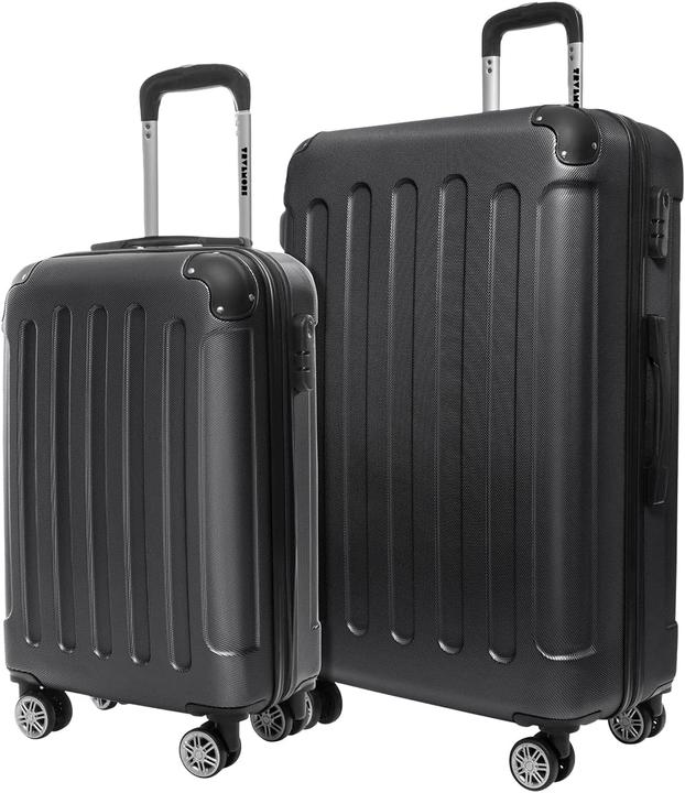 Trvlmore 2-teiliges Hartschalenkofferset (110 l, Handgepäck (bis 50l), L (90 - 115l))