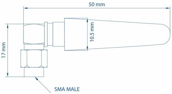 Produktbild Teltonika Angled Compact Mobile Antenna (3G, 5G, GSM, 4G)