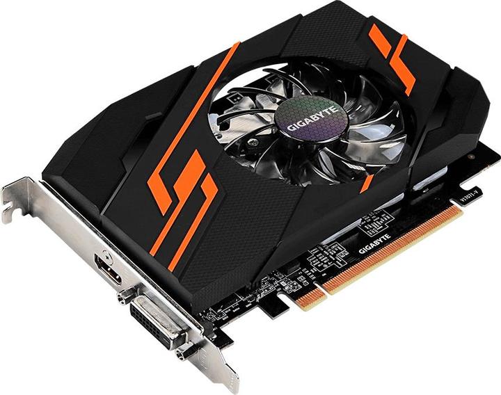 Produktbild Gigabyte NVIDIA, 2 GB, GeForce GT 1030, GDDR5, PCI Express 3.0, Cooling type Active, Processor frequ (2 GB)