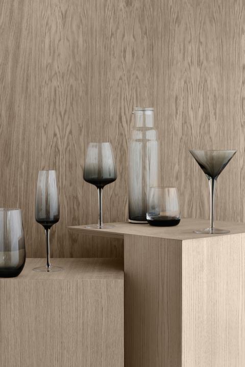 Actual product image Broste Copenhagen Smoke martini glass grey 18.9cm (20 dl, 1 x, Martini glasses)