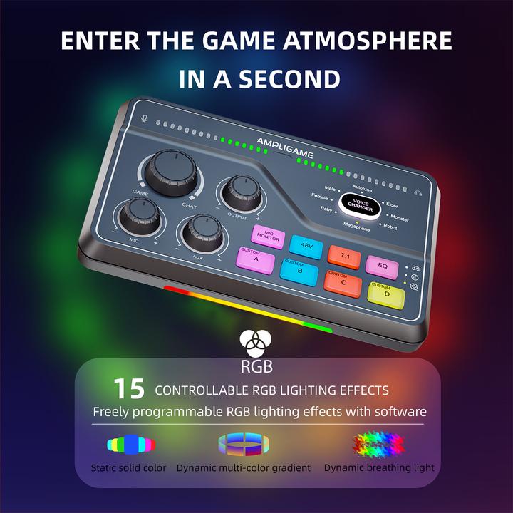 Actual product image Fifine Gaming Audio Mixer SC8 (Studio- and Livemixer)