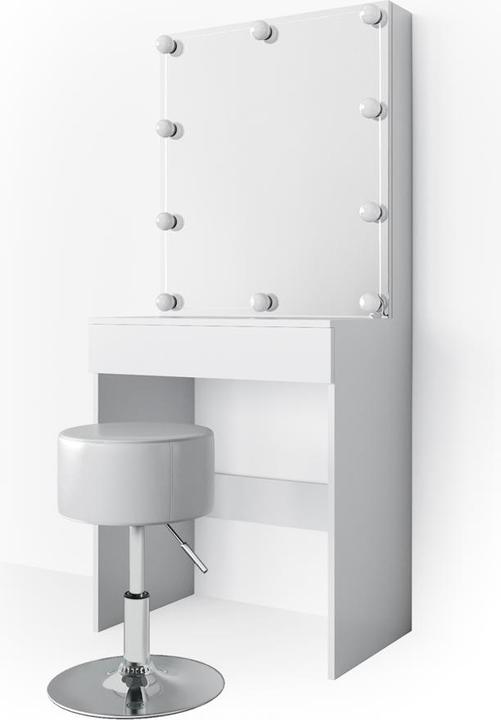 Actual product image Vicco Melle with stool and lighting (68 x 42 x 155 cm)