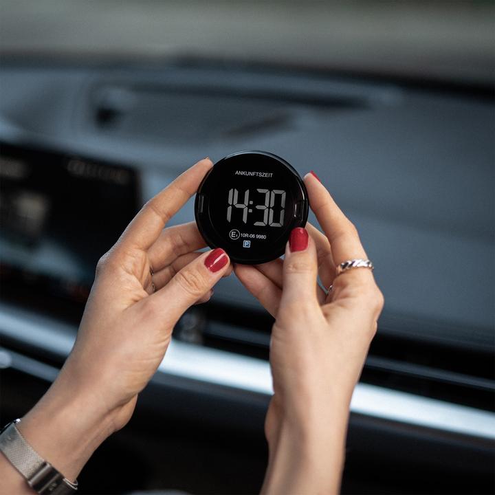 Produktbild Ooono P-Disc N°2 dark - Elektronische Parkscheibe mit Zulassung fürs Auto-vollautomatische Parkuhr