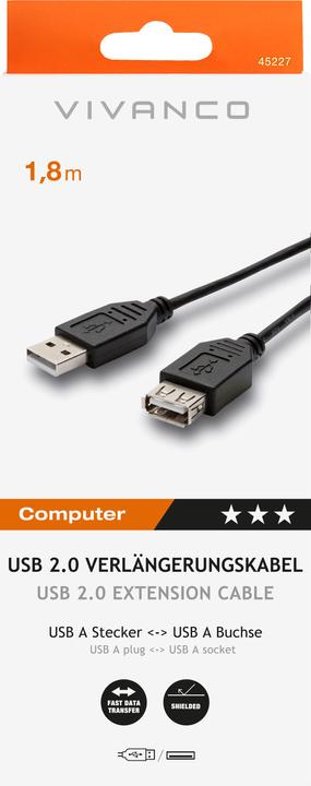 Produktbild Vivanco USB 2.0 komp.Kabel (1.80 m, USB 2.0)