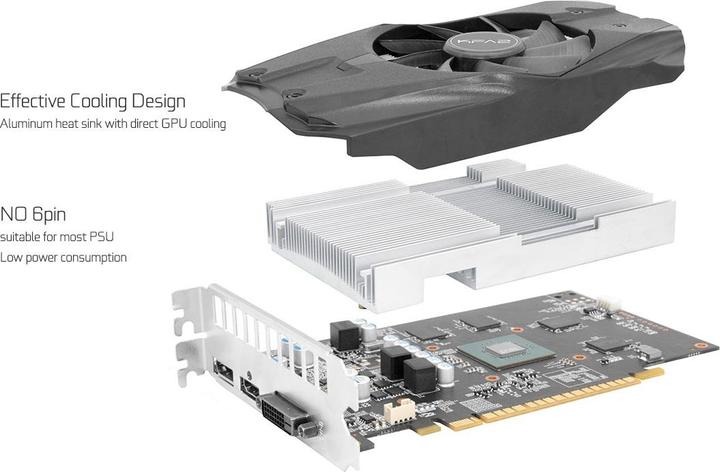 Produktbild KFA2 GeForce GTX 1050 OC - Grafikkarten (2 GB)