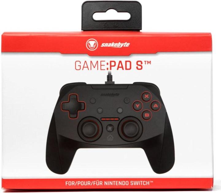 Actual product image Snakebyte Nintendo Switch Game Pad wired (NSW) - black red (Switch)