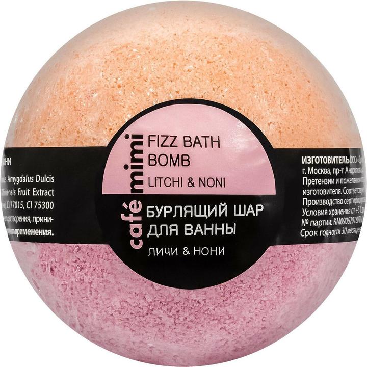 Café Mimi Natural Cosmetics Litchi and Noni Bath Bubble Ball 120g