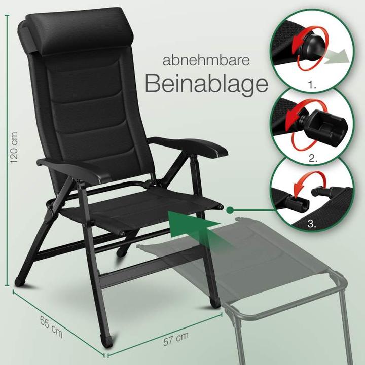 Image du produit Aktivshop Chaise pliante active Camping avec repose-jambes