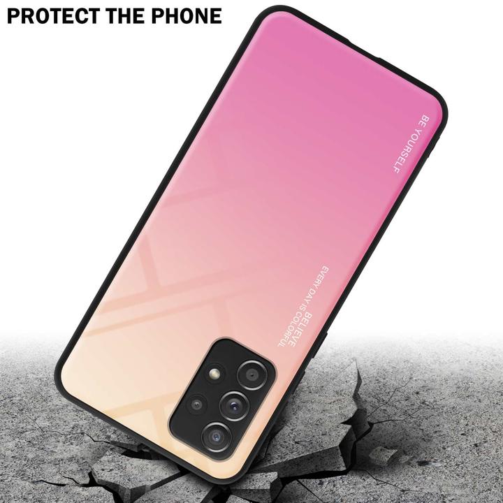 Productafbeelding Cadorabo TPU 2 Kleuren Glazen Hoesje (Samsung Galaxy A52, Samsung Galaxy A52 5G, Samsung Galaxy A52s 5G)