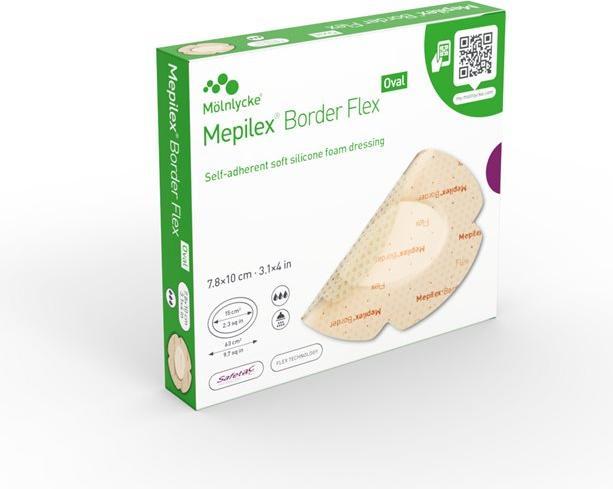 Produktbild Mepilex Border Flex Oval 7.8x10cm (5 x)
