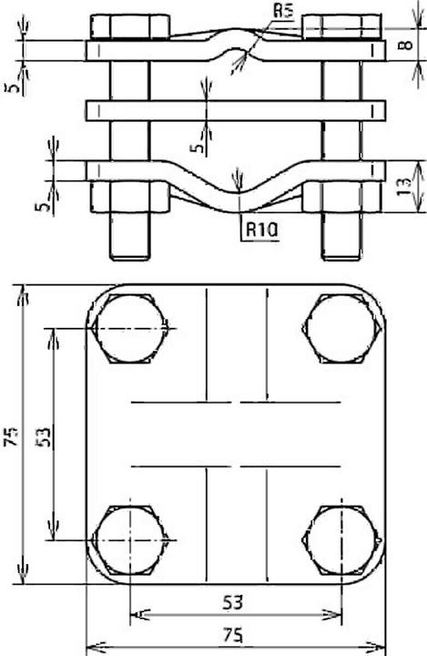Produktbild Dehn Soehne Anschlussklemme 610010 für Tiefenerder D 20-25mm