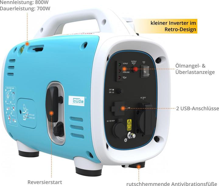 Produktbild Güde ISG 800-1 (800 W, 2.10 l)