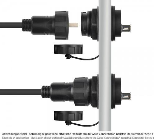 Actual product image Good Connections Alcasa IC04-U206. Plug: USB A, Product colour: Black, Connector gender: Female (USB-A, USB-A)