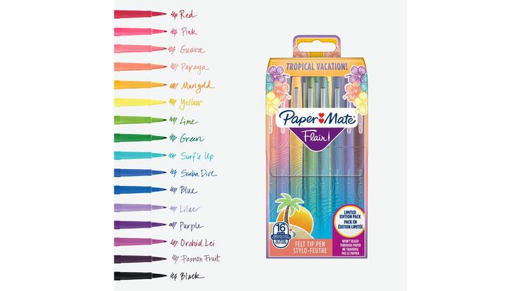 Produktbild Paper Mate Flair Tropical Vacation (Mehrfarbig, 16 x)