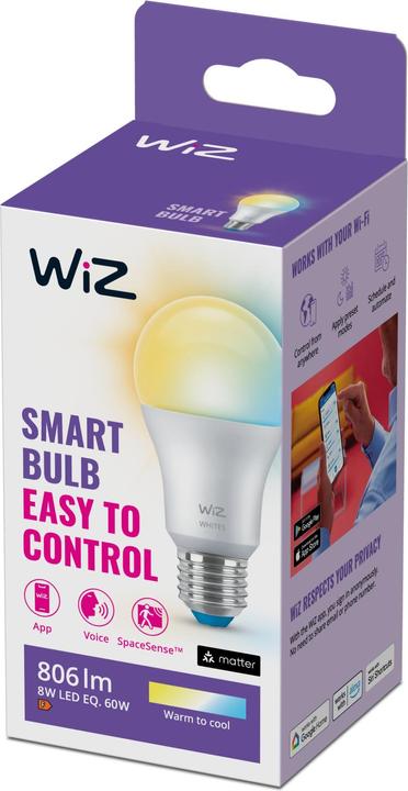 Produktbild WiZ White (E27, 8 W, 806 lm, 1 x, F)