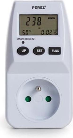 Immagine prodotto Perel CONTATORE DI ENERGIA - 230 V - 16 A - SPINA TIPO E (SISTEMA FRANCESE)