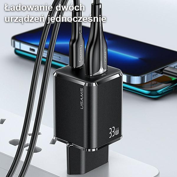 Productafbeelding Usams 33W Dubbele Poorten GaN Mini Snelle Lader (33 W)