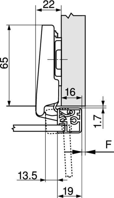 Actual product image Blum 70T950A.TL Eckband CLIP top
