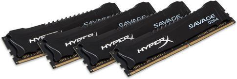 Produktbild HyperX Savage DDR4 16GB 4-Kit 2400MHz, CL12 (4 x 4GB, 2400 MHz, DDR4-RAM, DIMM)