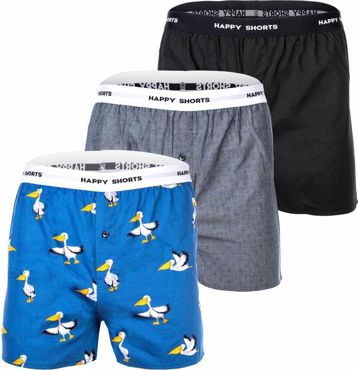 Produktbild Happy shorts Web-Boxershorts Casual Bequem sitzend (L, 3er Pack)