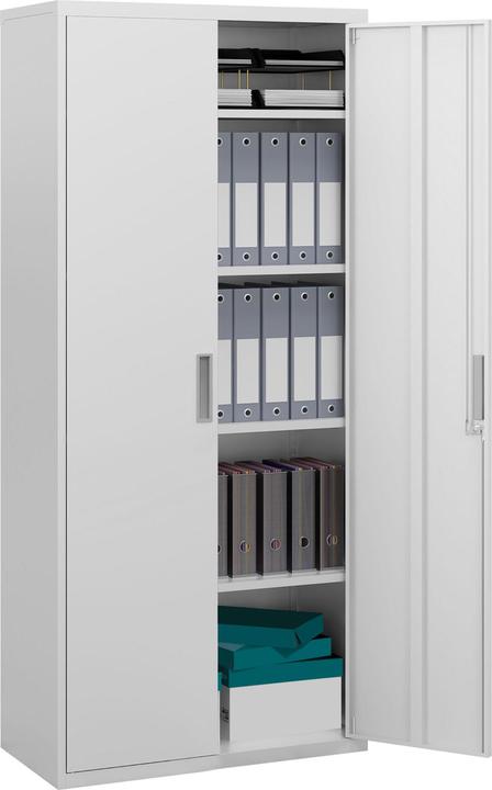 Produktbild Homcom Aktenschrank Stahl Weiss (80 x 40 x 180 cm)