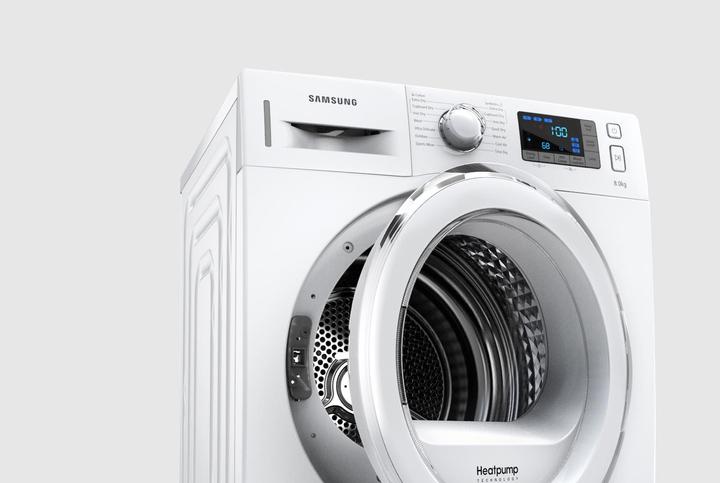 Image du produit Samsung Dv80f5e5hgw/Ws (8 kg, Droite, Gauche)