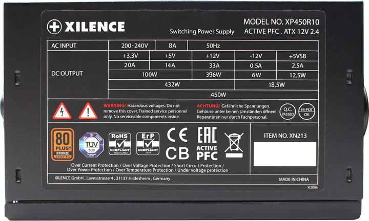 Immagine prodotto Xilence XP450R10 Serie Gaming 450W (450 W)