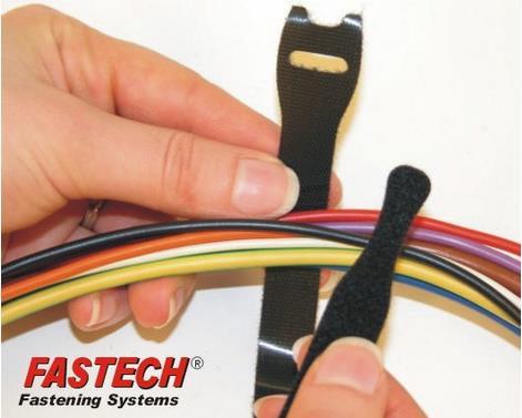 Actual product image Fastech ETK-1-2 Strap, black, 13x200mm (Plastic cable ties, 200 mm, 10 pcs.)