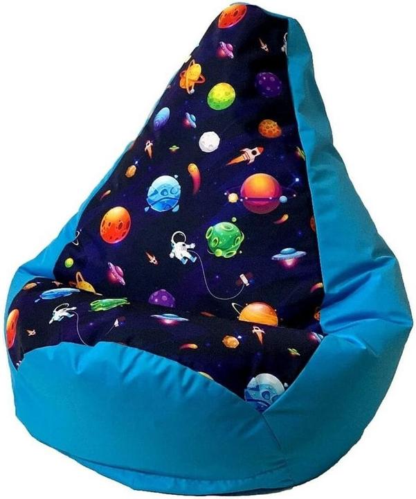 Go Gift Sako bag pouffe pear print blue planet L 105 x 80 cm